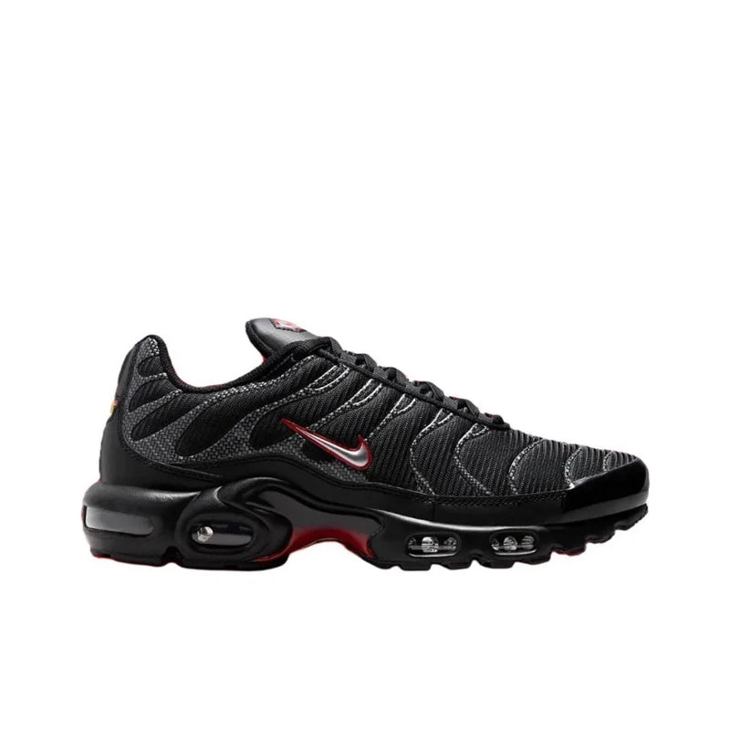 Nike-Air Max Plus TN Chaussures de Course pour Homme et Femme, Confortables, Respirantes, Antidérapantes, Coussin d'Air Durable, Noir