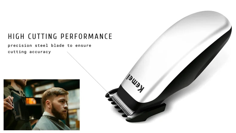 Kemei Mini Hair Clipper, Portable Hair Trimmer, Barber Hair Cutting Machine, Replaceable Battery Hair Trimmer Machine for Men KM-666