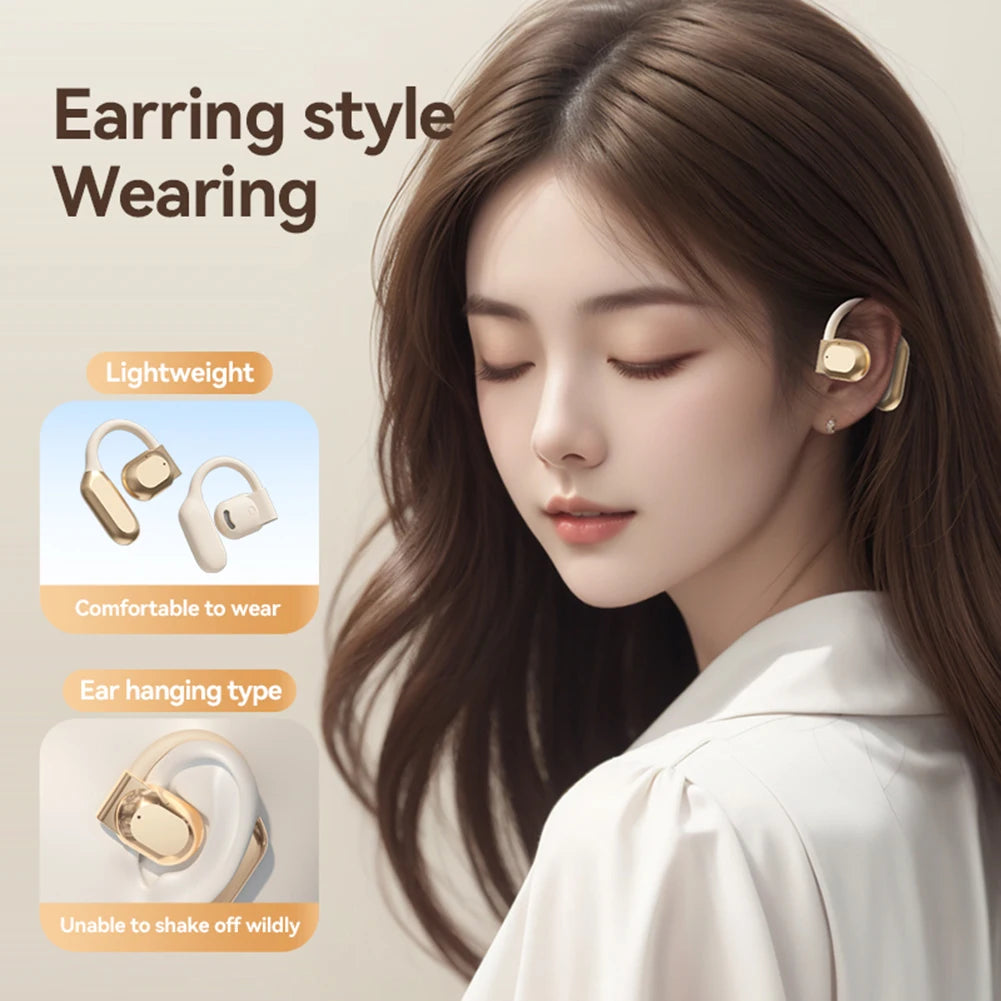 CampanAI Real-time Earphones, Ear Hook Headset, Campanvocal Intelligent Two-way Call, Bluetooth 5.4 Compatible, Business Travel