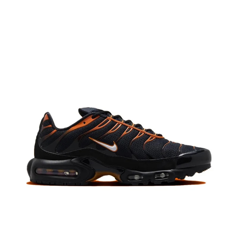 Nike-Air Max Plus TN Chaussures de Course pour Homme et Femme, Confortables, Respirantes, Antidérapantes, Coussin d'Air Durable, Noir