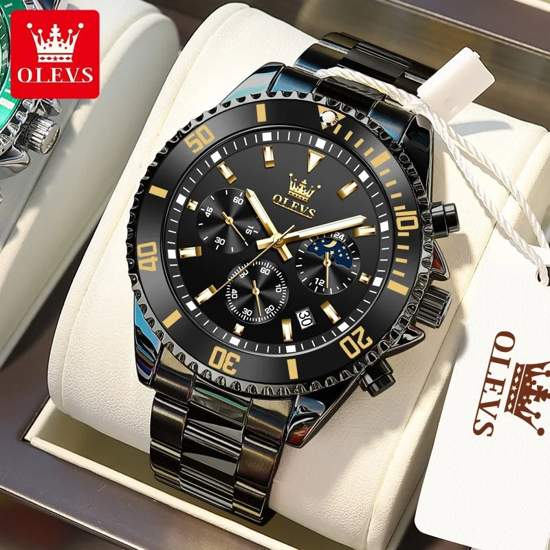 OLEVS-Montre style militaire à Quartz en Acier Inoxydable pour Homme LA TendanceStore multi service