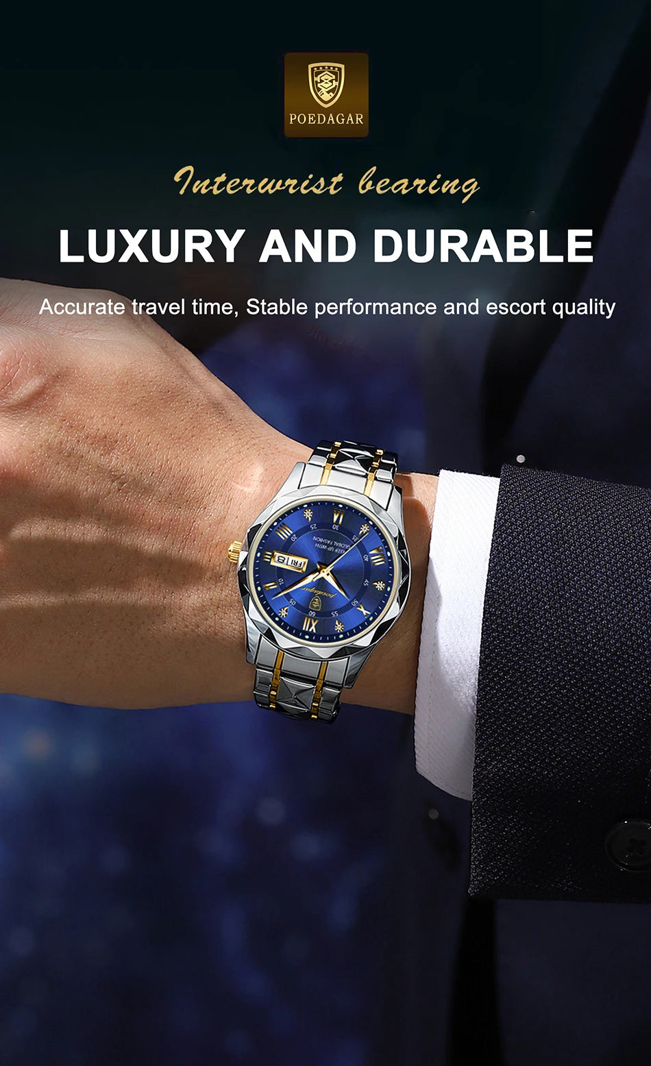 Luxury Stainless Steel Watch