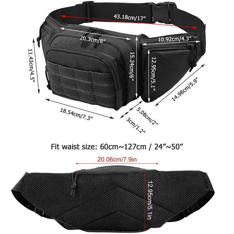 Mallette de rangement pour armes à feu, sac de transport dissimulé, sac de poitrine pour outils utilitaires, étui pour odor, poudres EDC Molle