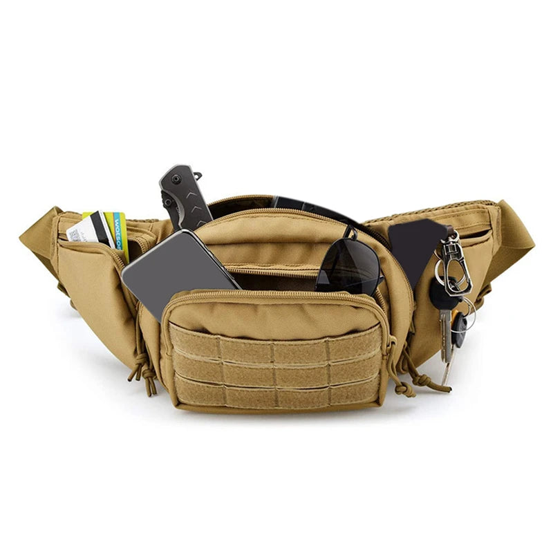 DulWaist Military Fanny Pack, Sling Bag, Outdoor Chest Assault Pack, Concealed Carry Holster