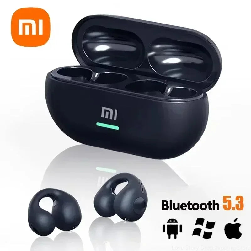 Écouteurs à conduction osseuse Bluetooth compatibles Xiaomi Redmi, écouteurs sans fil, stéréo 3D surround, basses, casque de sport