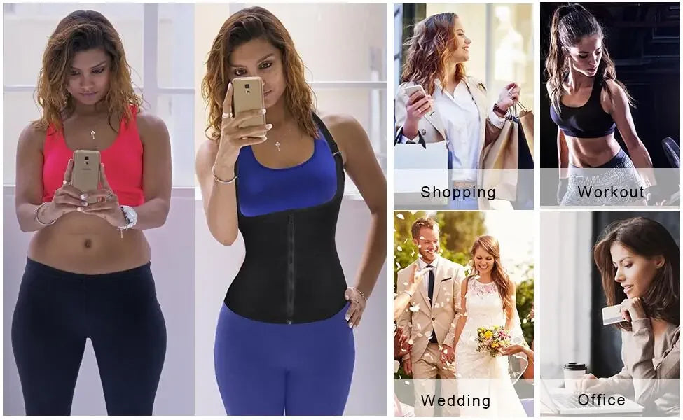 Slimming Corset for Weight Loss, Sweat Waist Trainer, Sauna Soaked Compression Shirt, Tummy Control Belt, Y Shapewear