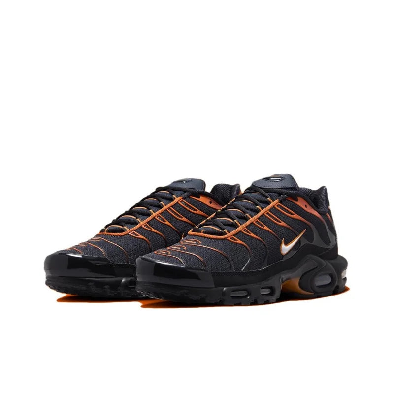 Nike-Air Max Plus TN Chaussures de Course pour Homme et Femme, Confortables, Respirantes, Antidérapantes, Coussin d'Air Durable, Noir