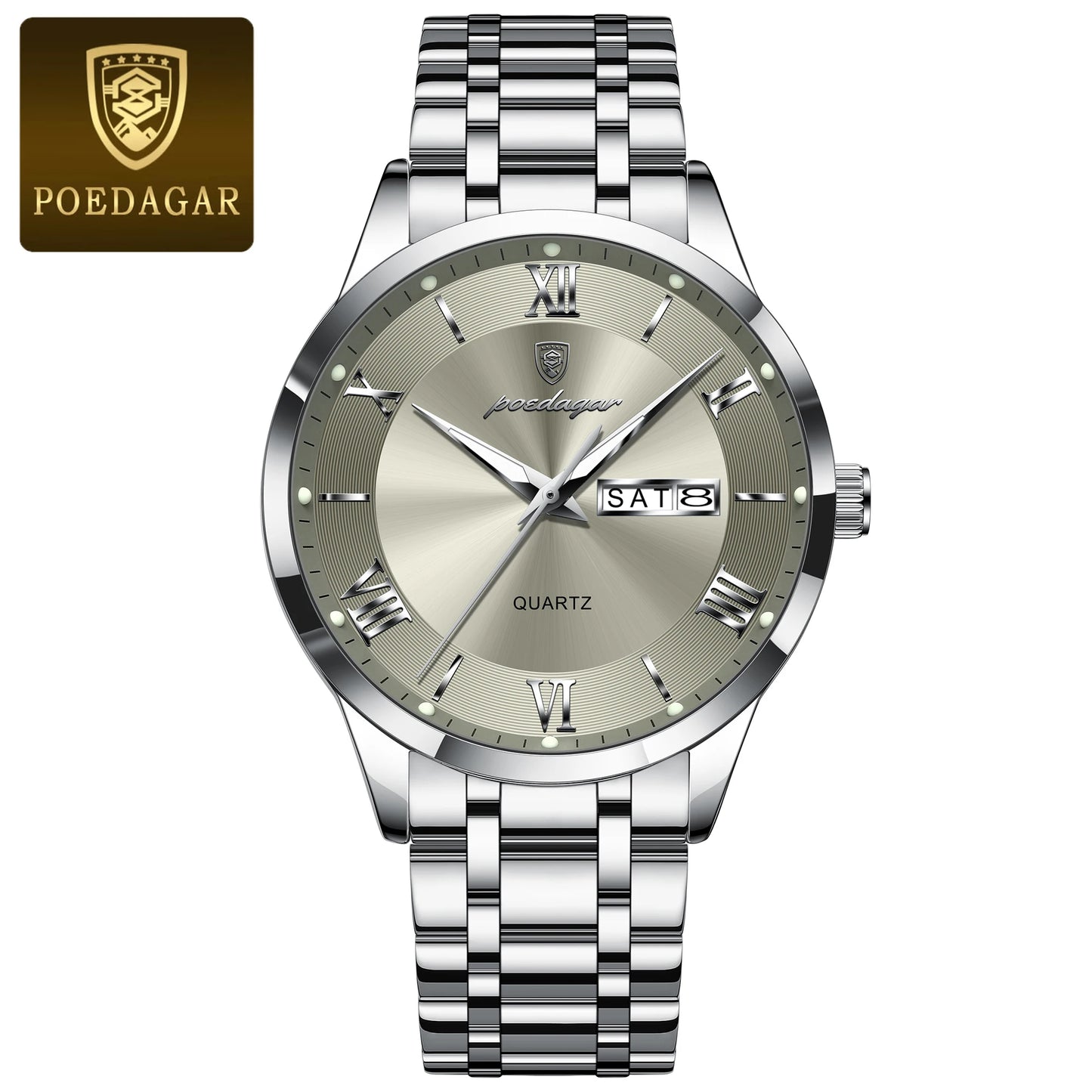 Luxury Stainless Steel Wristwatch