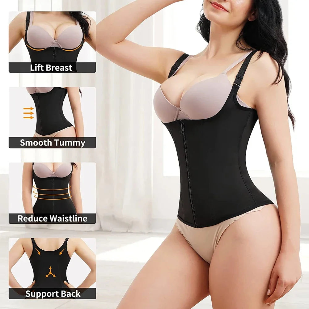 Slimming Corset for Weight Loss, Sweat Waist Trainer, Sauna Soaked Compression Shirt, Tummy Control Belt, Y Shapewear