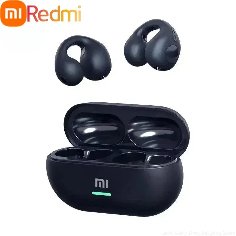 Écouteurs à conduction osseuse Bluetooth compatibles Xiaomi Redmi, écouteurs sans fil, stéréo 3D surround, basses, casque de sport