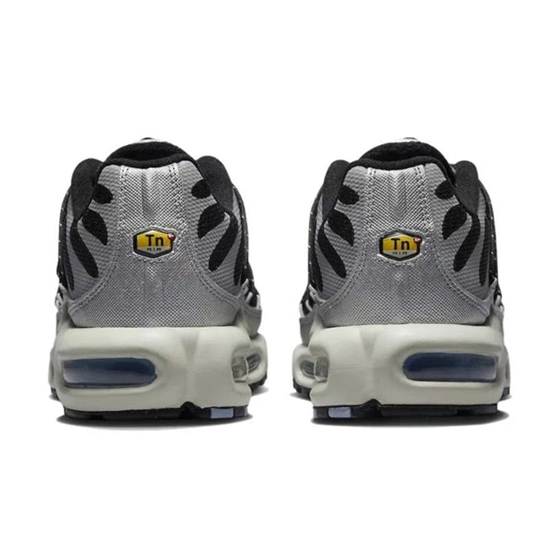 Nike-Air Max Plus Retro Low Cut Casual Chaussures pour Hommes et Femmes, Absorbant les Chocs, Antidérapant, Durable, Noir, Course