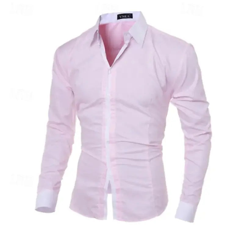 Chemise Fashion en Or - Col à Revers, Manches Longues, Boutons Roses et Bleus, Style Bureau, Confortable, XS-6XL LA TendanceStore multi service