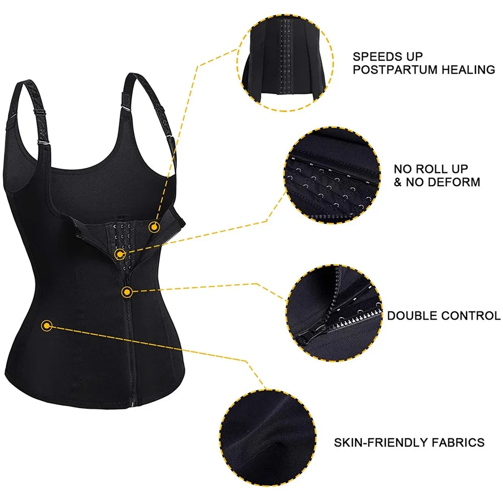 Slimming Corset for Weight Loss, Sweat Waist Trainer, Sauna Soaked Compression Shirt, Tummy Control Belt, Y Shapewear