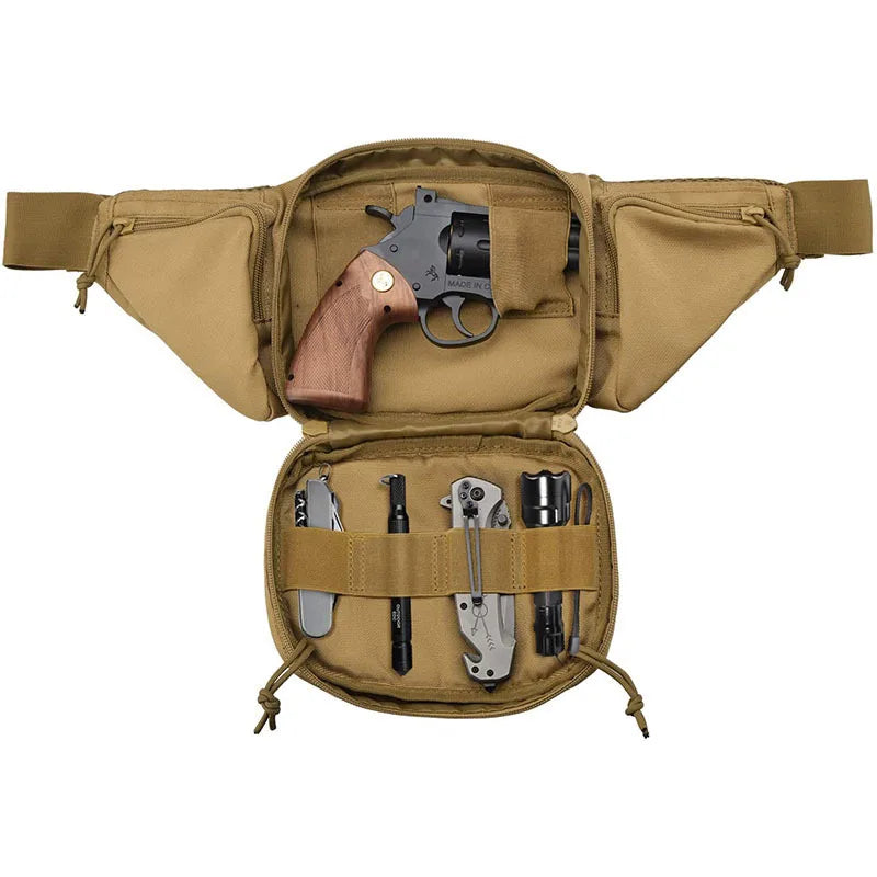 Molle Gun Holster Fanny Pack, Fits for Glock K Ruger S&amp;WM&amp;P Shield, Fits US Sig aisser 105field Beretta Kimber Walther