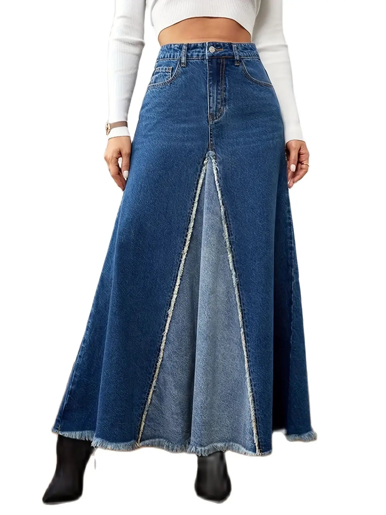 Jupe longue en denim pour femmes nouvelle mode  XS-L LA TendanceStore multi service