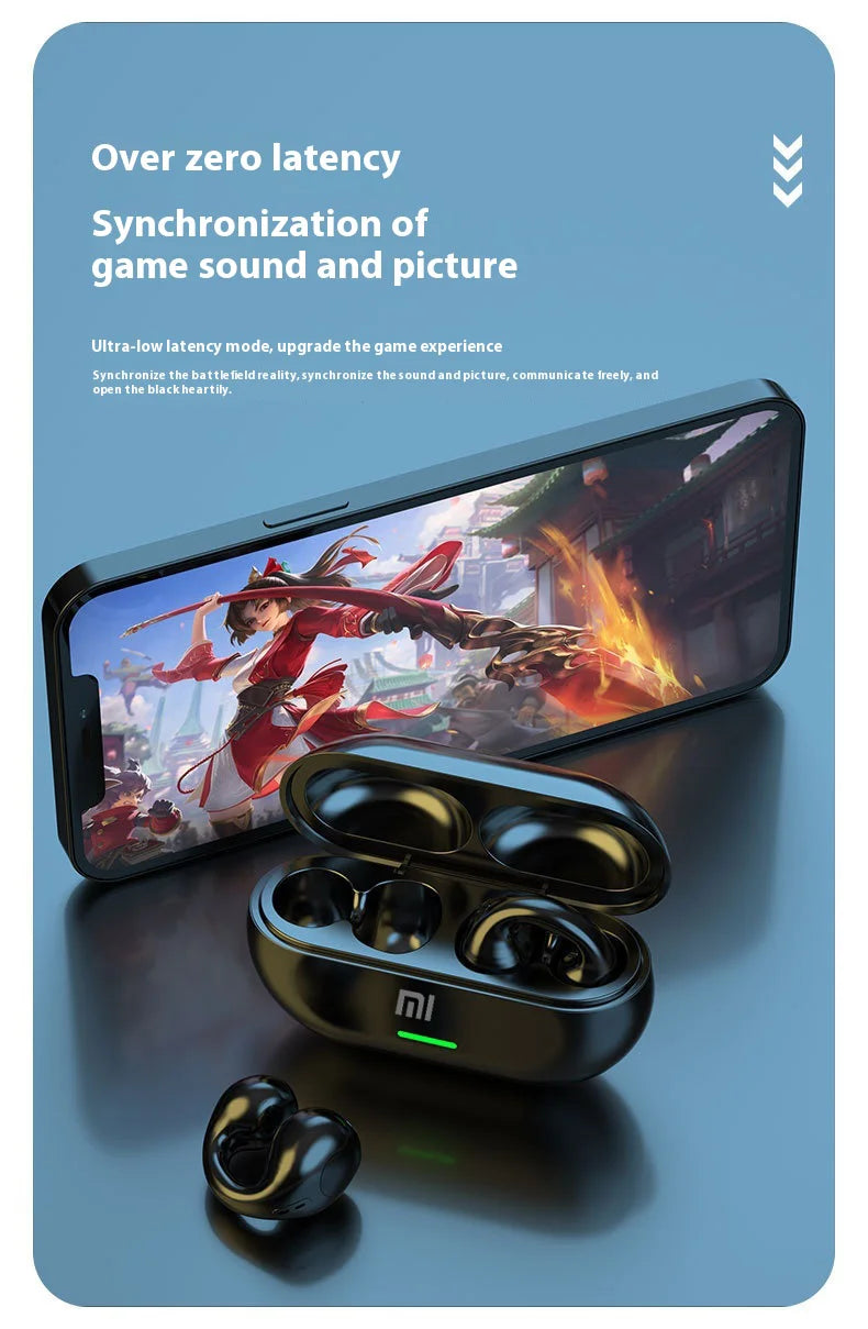 Xiaomi T7500 Bluetooth Headphones Bone Conduction Wireless HiFi Stereo Sports Waterproof Earphones with Microphone for Gaming Music