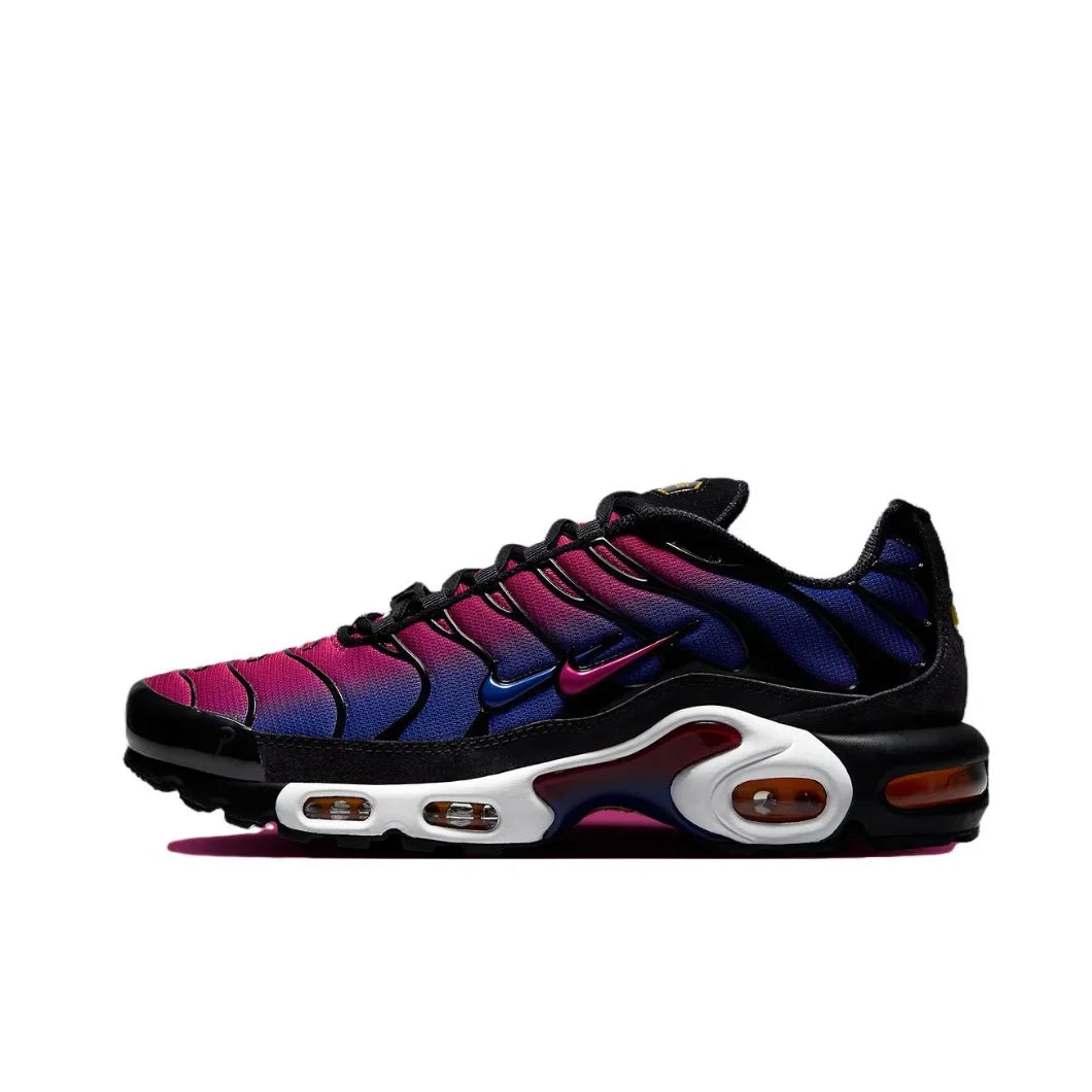 Nike-Air Max Plus TN Retro Low Men's Original Running Shoes Comfortable Shock Absorption Casual Sneakers Blue Black Turning