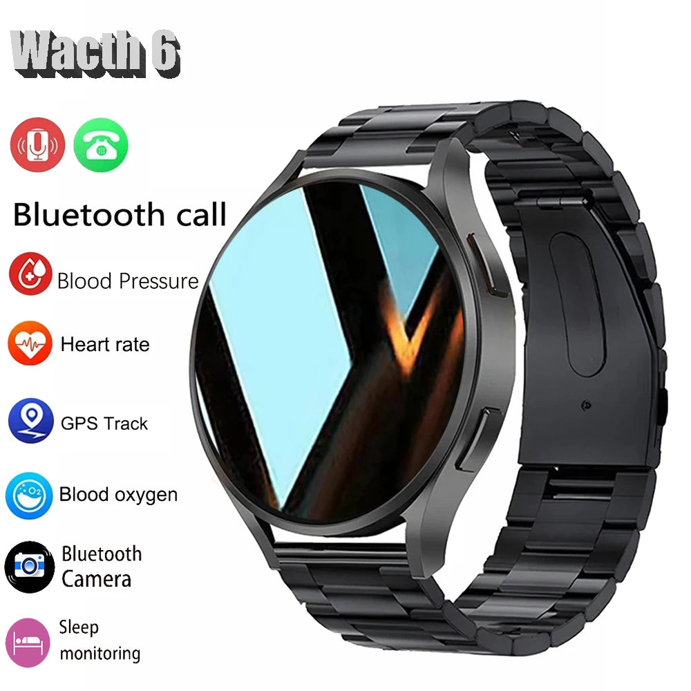 New Smart Watch 6 for Men and Women, 1.44 inch Screen, Bluetooth Call, Heart Rate and Health Monitoring, Updates for Sunxing 6 Pro Watches