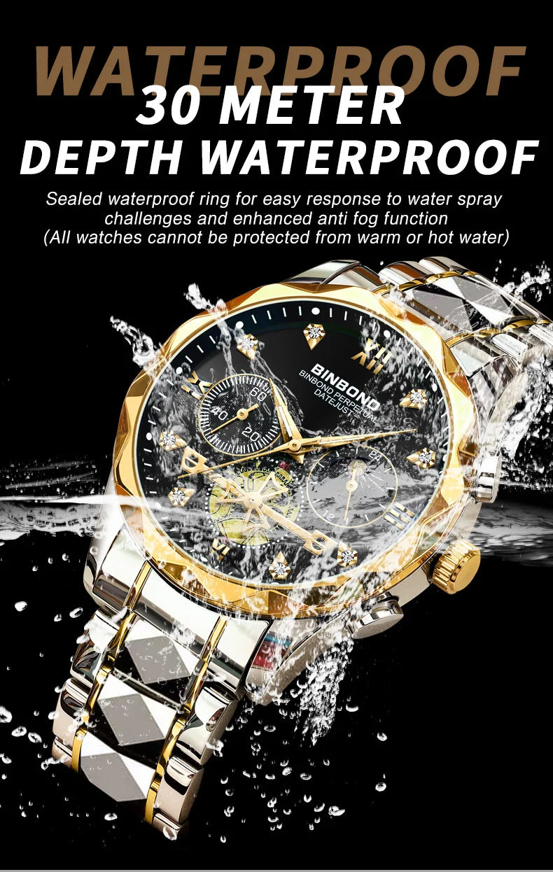 Classic Diamond Dial Watch, Quartz Wristwatch