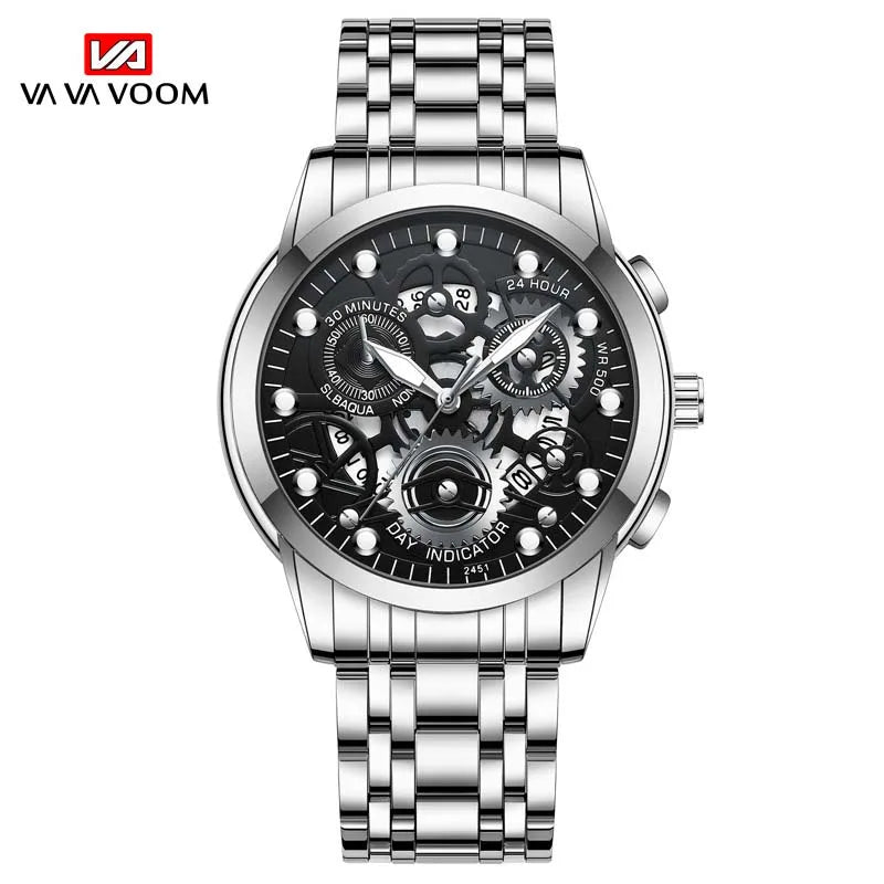 Montres Quartz pour Hommes  en Or, Montres de Sport , Bracelet en Acier Inoxydable LA TendanceStore multi service