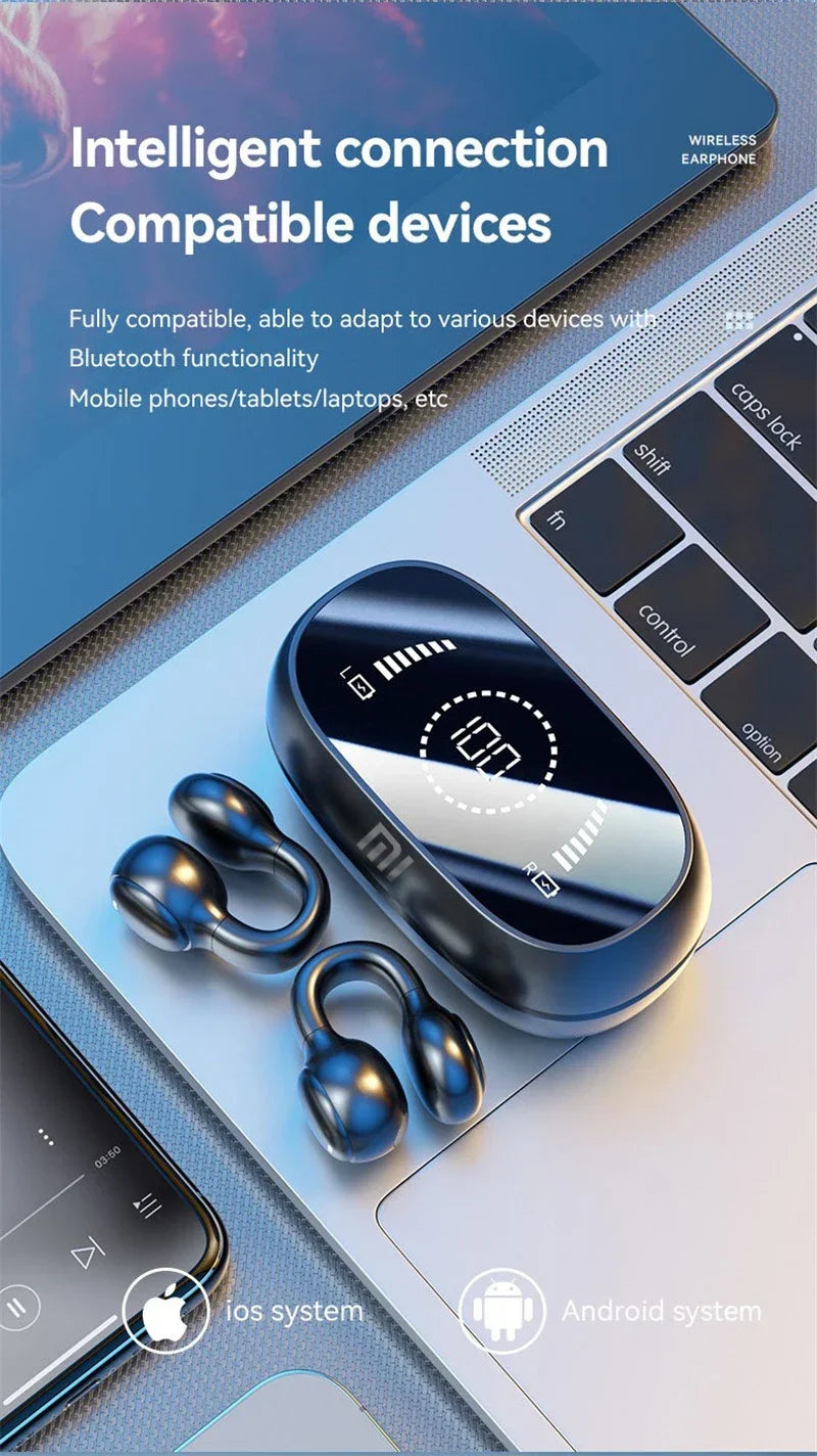 Xioami M47 Wireless Bluetooth Earphones Charging Headset Noise Reduction Sophia Conduction Sports Headphones with Free Mic ata jia