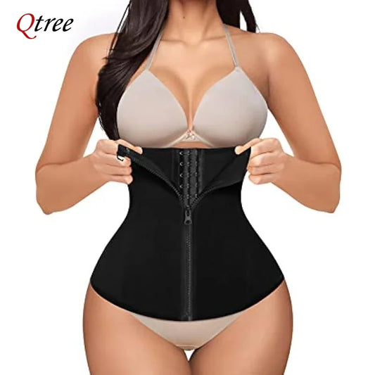 Qtree Ceinture de taille pour femmes, corset, gaine ventre plat, bustier, shapewear, amincissant, body shaper, néoprène, ceinture de sport