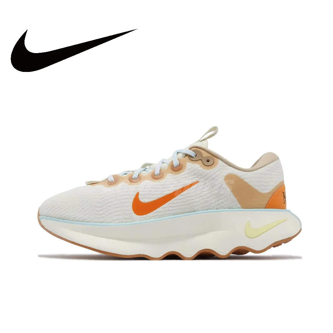 Nike-Baskets Motiva Low pour hommes et femmes, chaussures d'été légères, chaussures décontractées rembourrées, confortables et portables, blanc et jaune