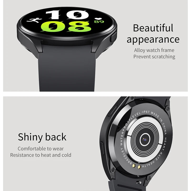 New Smart Watch 6 for Men and Women, 1.44 inch Screen, Bluetooth Call, Heart Rate and Health Monitoring, Updates for Sunxing 6 Pro Watches