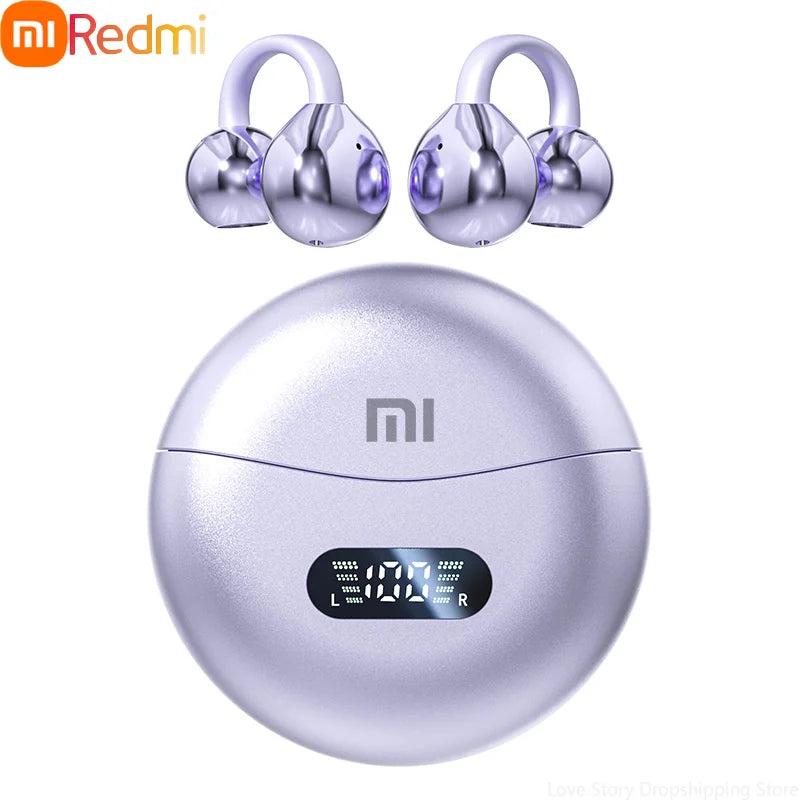 Xiaomi Redmi Wireless Bluetooth Ear Clip Earphone HIFI Bone Conduction Waterproof Sports Noise Reduction Headphones with Microphone