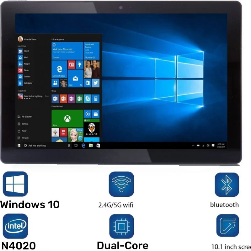 WINDOWS-Tablette PC 11 de 10.1 Pouces, 4 Go de RAM DDR, 64 Go, Processeur Dean N3350, Écran IPS 1920x1200, WIFI, Façades, Core Touristes, Caméra, Compatible HDMI LA TendanceStore multi service