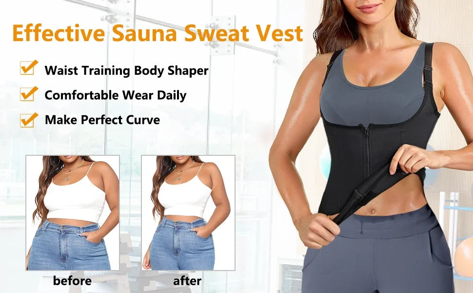 Slimming Corset for Weight Loss, Sweat Waist Trainer, Sauna Soaked Compression Shirt, Tummy Control Belt, Y Shapewear