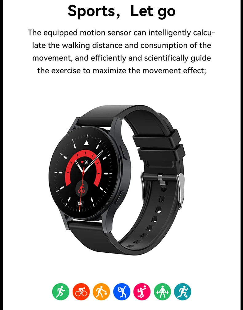 New Smart Watch 6 for Men and Women, 1.44 inch Screen, Bluetooth Call, Heart Rate and Health Monitoring, Updates for Sunxing 6 Pro Watches