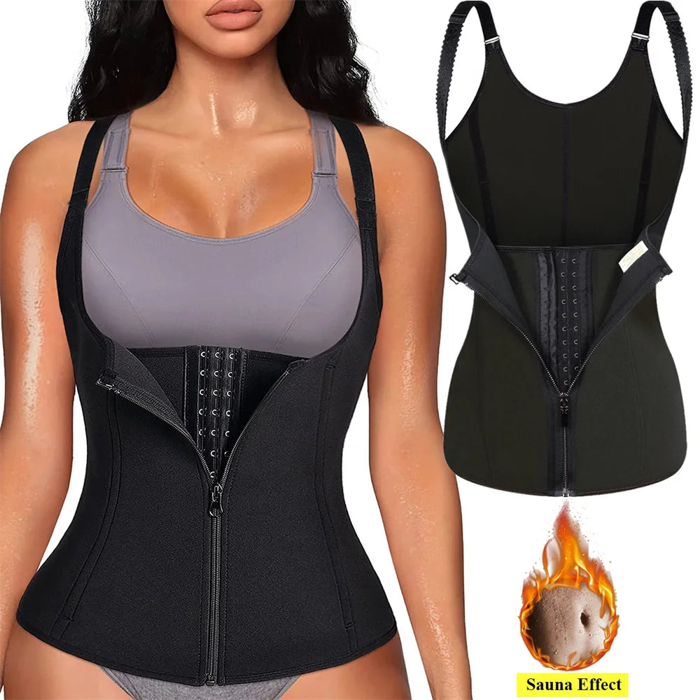 Haut précieux d'entraînement de taille pour les femmes, fermeture éclair, Body Shaper, TUNIfibrControl, vêtements de sport pour femmes, sous-vêtements saillants