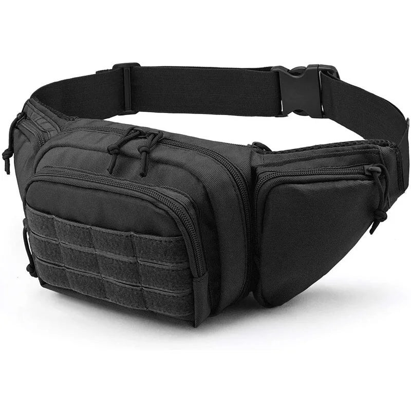 Men's Waterproof Nylon Fanny Pack Belt Bumbag Molle EDC Phone Pouch Hunting Climbing Camping