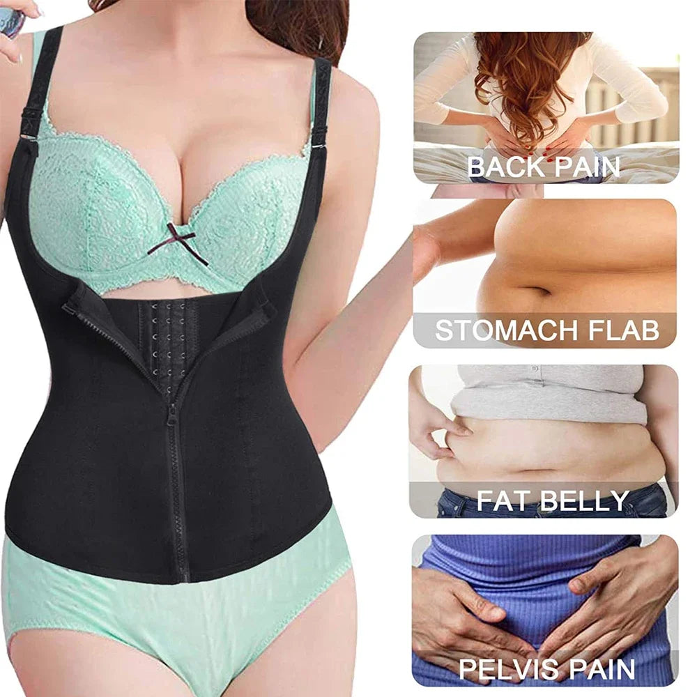 Slimming Corset for Weight Loss, Sweat Waist Trainer, Sauna Soaked Compression Shirt, Tummy Control Belt, Y Shapewear