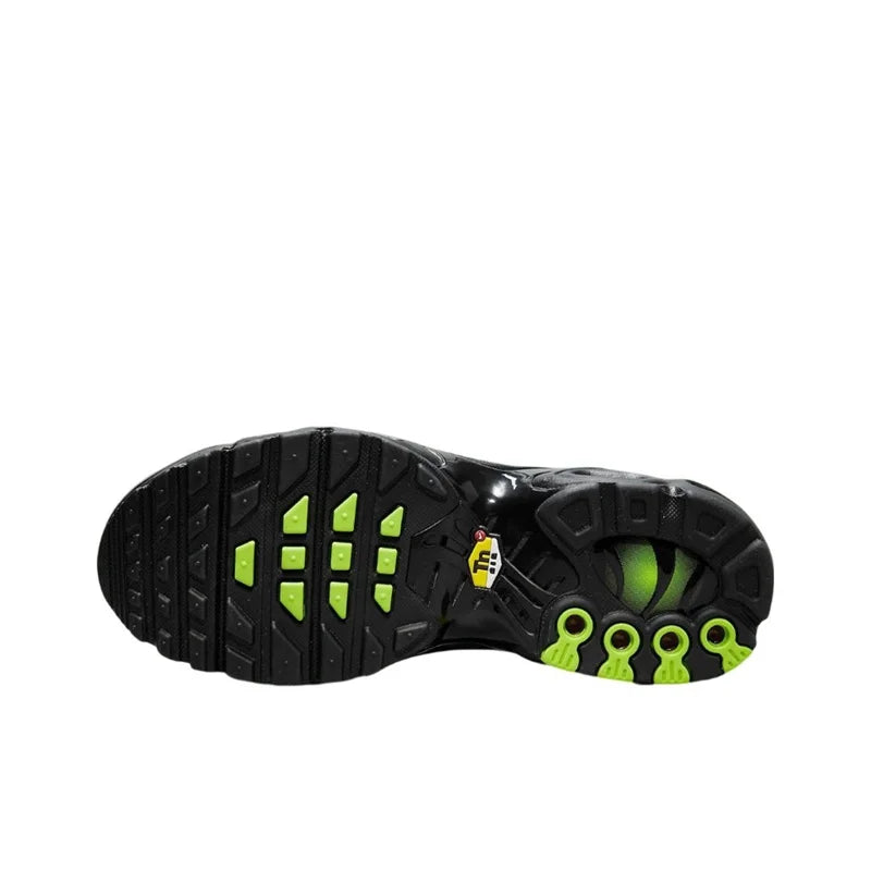 Nike-Air Max Plus TN Chaussures de Course pour Homme et Femme, Confortables, Respirantes, Antidérapantes, Coussin d'Air Durable, Noir