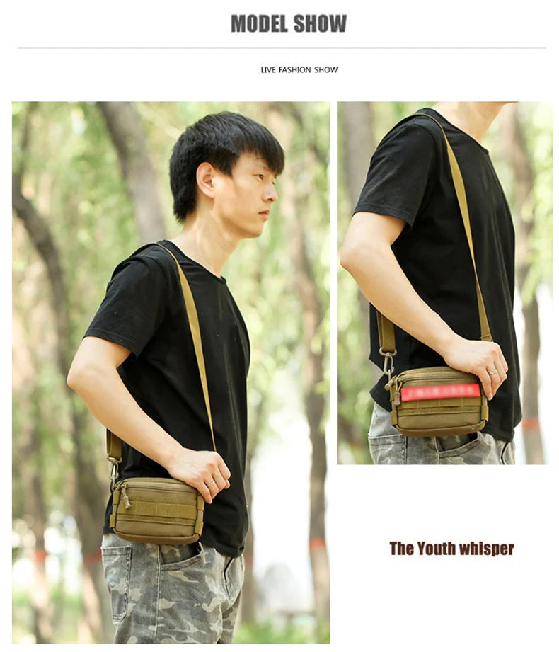 DulMolle Outdoor Sports Waist Bag Initiated Fishing Climbing Travel Camping Hiking Hunting Belt Sling Pack