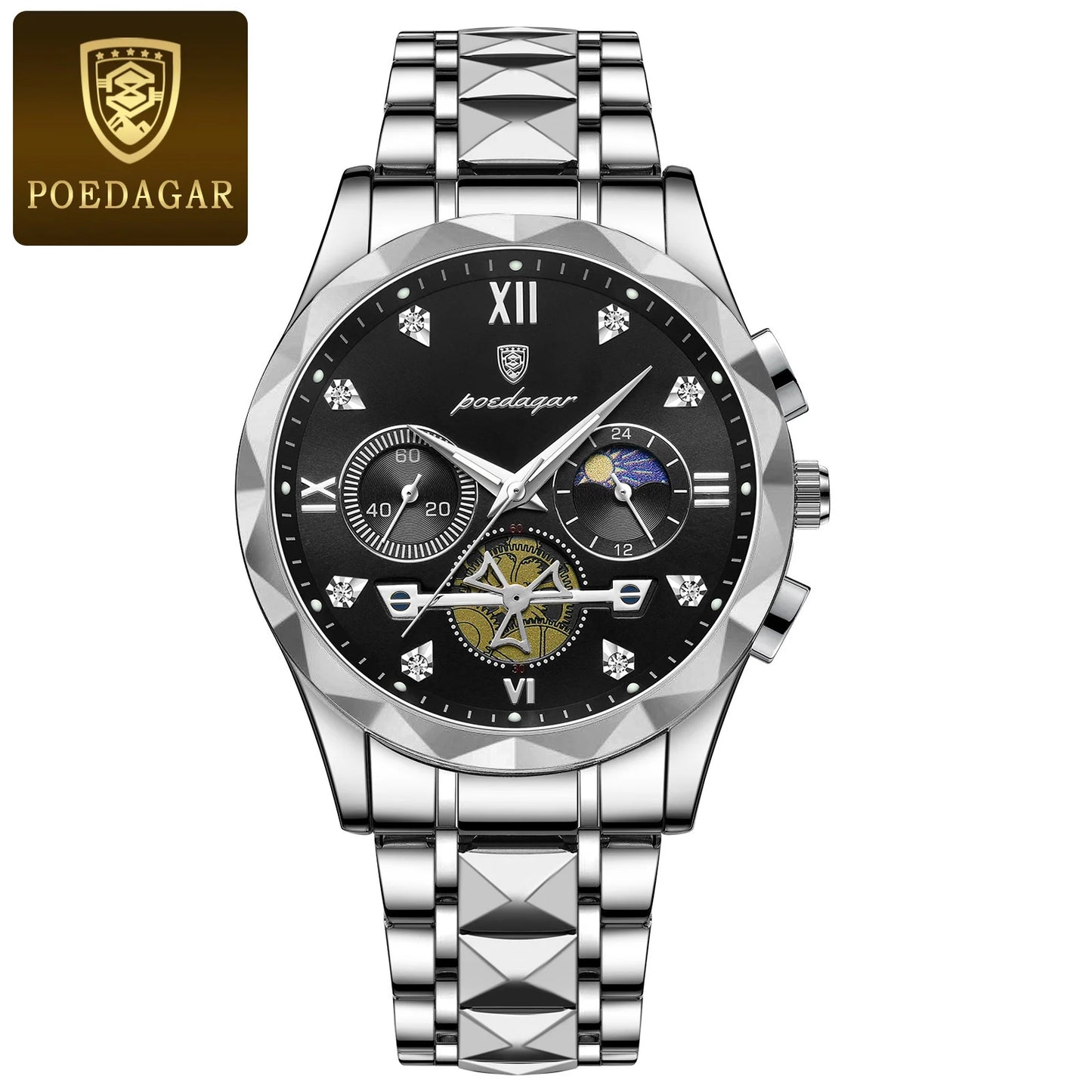 Luxury Stainless Steel Wristwatch