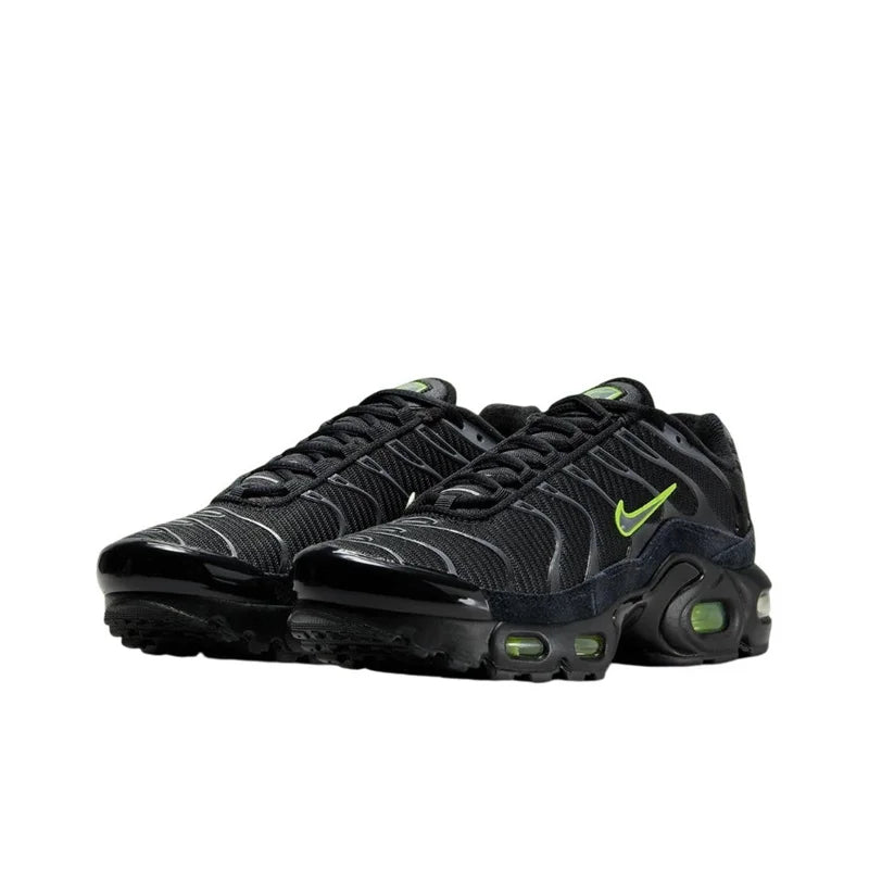 Nike-Air Max Plus TN Chaussures de Course pour Homme et Femme, Confortables, Respirantes, Antidérapantes, Coussin d'Air Durable, Noir