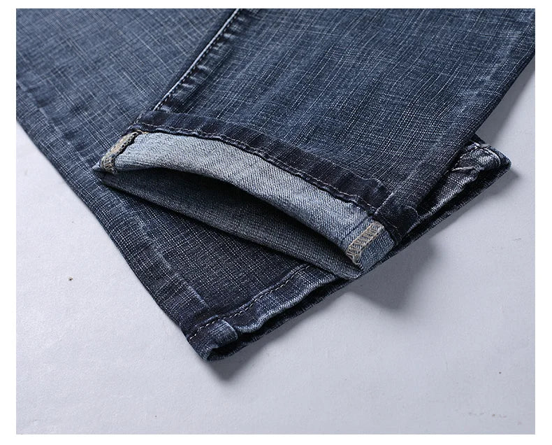 Nouveaux jeans décontractés pour hommes Wthinlee, style droit extensible, mode classique bleu noir, pantalons de travail en denim, vêtements de marque pour hommes