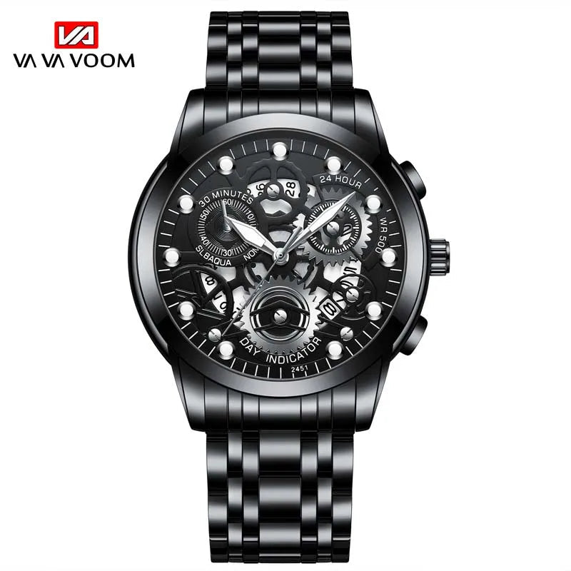 Montres Quartz pour Hommes  en Or, Montres de Sport , Bracelet en Acier Inoxydable LA TendanceStore multi service