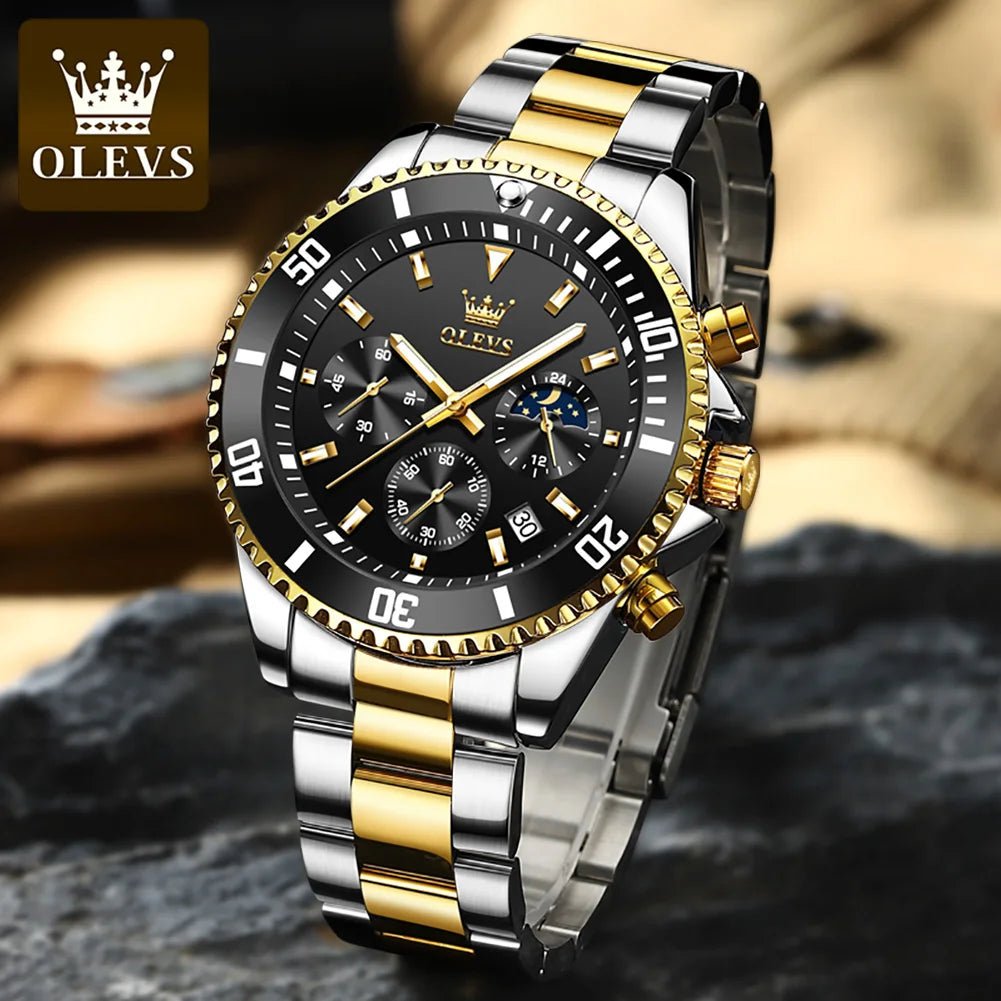 OLEVS-Montre style militaire à Quartz en Acier Inoxydable pour Homme LA TendanceStore multi service