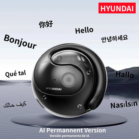 HYUNDAI HY-T26 PRO AI Real Time Translator Earbuds 98% Accuracy Wireless BT Translation Earphones for Travel Business Learning LA TendanceStore multi service