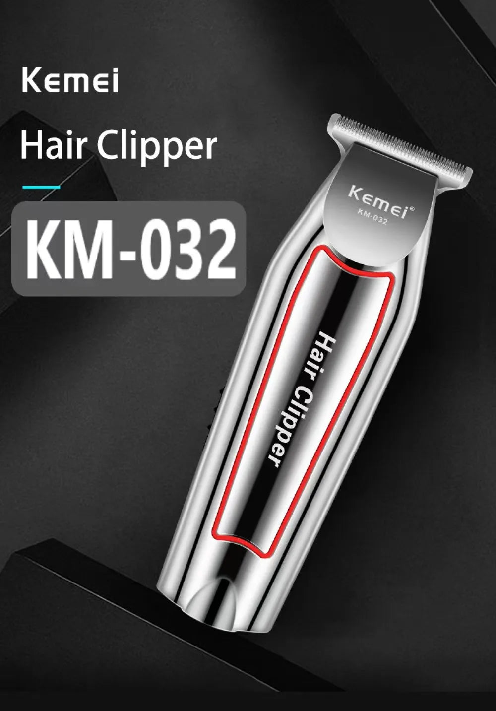 Tondeuse à cheveux Kemei KM-PG809A, tondeuse sans fil pour hommes, tondeuse professionnelle rechargeable, coupe de cheveux LA TendanceStore multi service