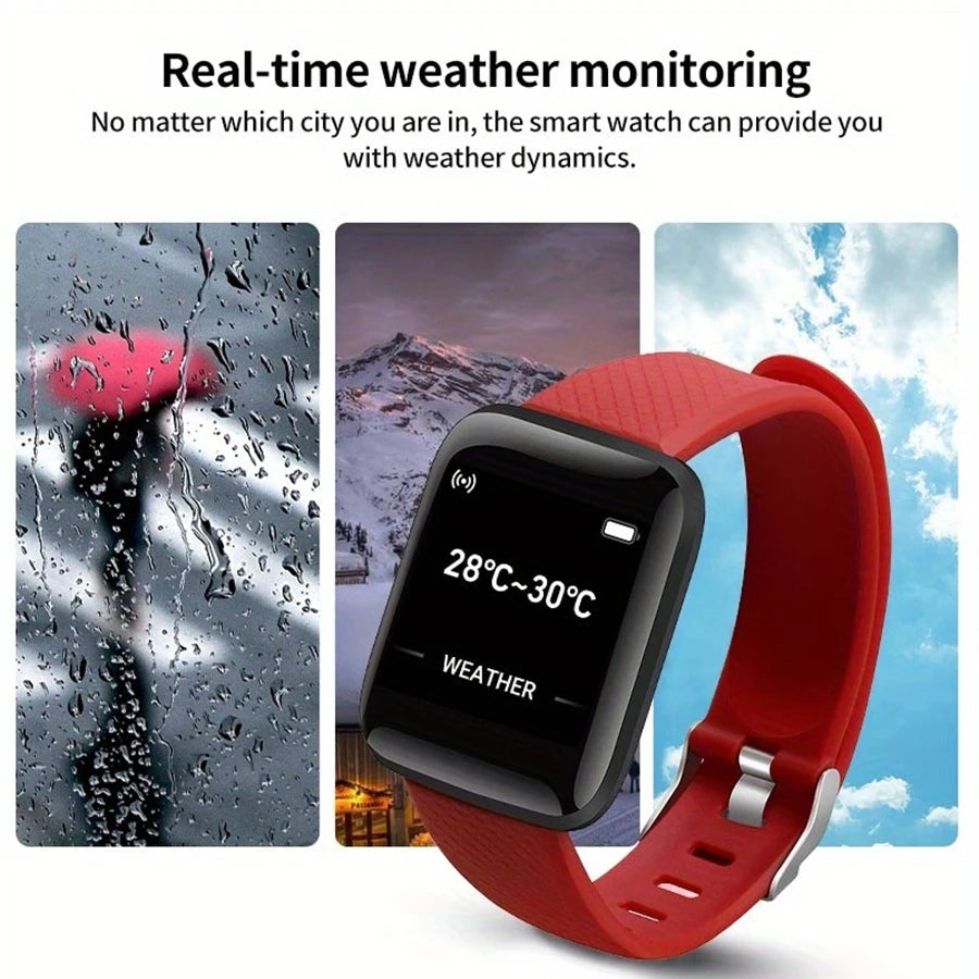 Smart Watch for Men Women Sports Mode Music Control Calorie Distance Fitness Smart Bracelet Message Reminder Smart Wristband Android IOS