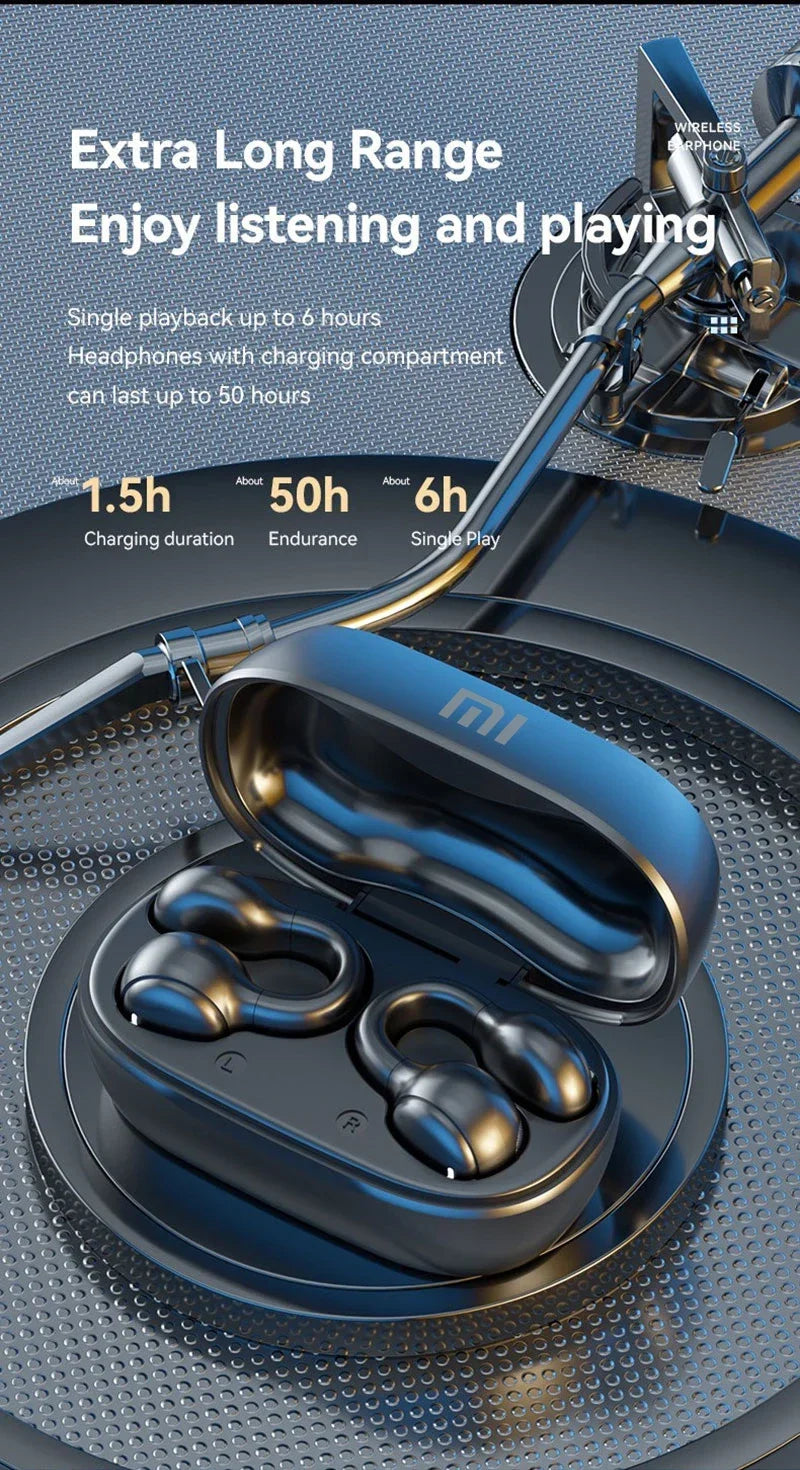 Xioami M47 Wireless Bluetooth Earphones Charging Headset Noise Reduction Sophia Conduction Sports Headphones with Free Mic ata jia