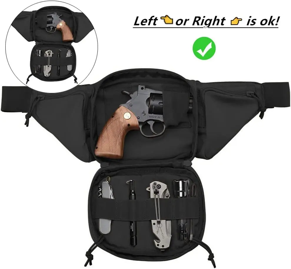 Mallette de rangement pour armes à feu, sac de transport dissimulé, sac de poitrine pour outils utilitaires, étui pour odor, poudres EDC Molle