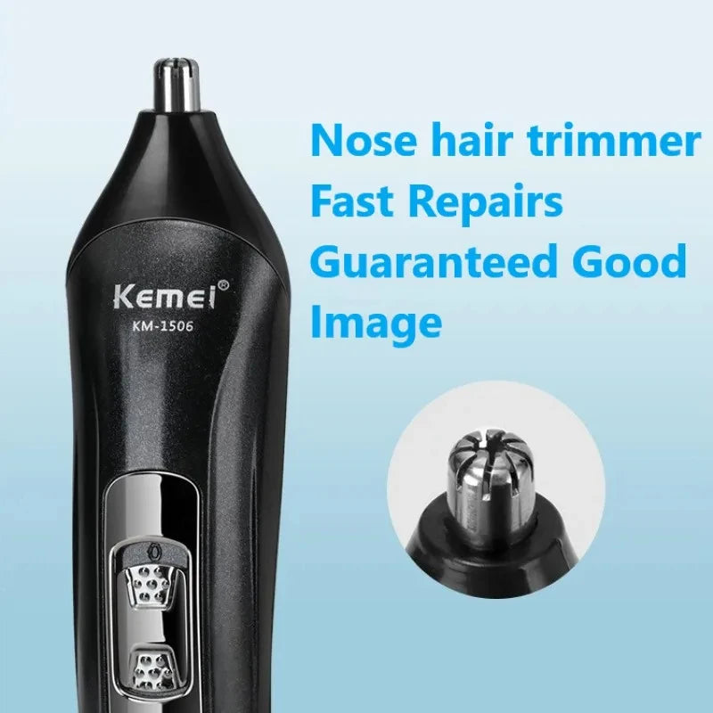 Kemei KM-1506 3 in 1 Electric Shaver USB Rechargeable Hair Clipper Professional Nose Hair Trimmer