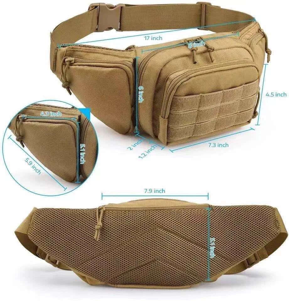 Men Motorcycle Nylon Waist Bag Fanny Pack Belt Sports Climbing Camping Male Tool Chest Hip Bum Bag