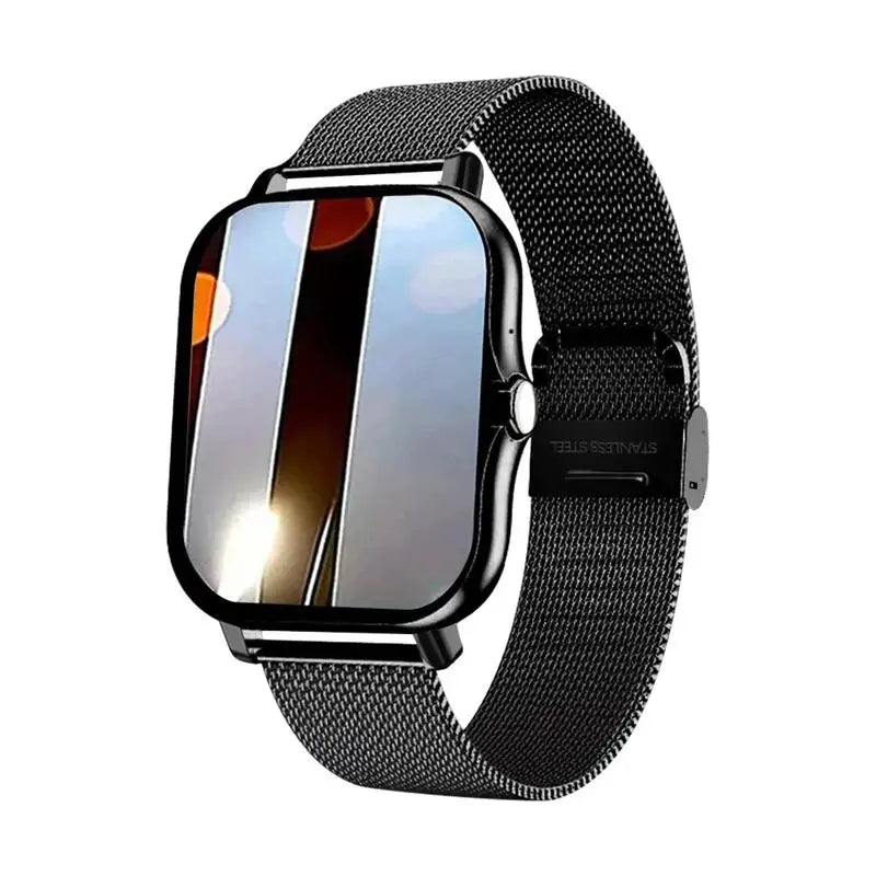 Montre intelligente 2024 pour téléphone Android, écran couleur 1,44 pouces, appel Bluetooth, surveillance de l'oxygène sanguin/la pression artérielle, montre intelligente pour femmes et hommes.